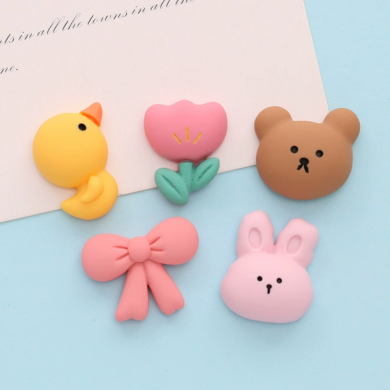 Cartoon cream phone case, accessory with accessories, materials set, purse, hairgrip, with little bears, handmade