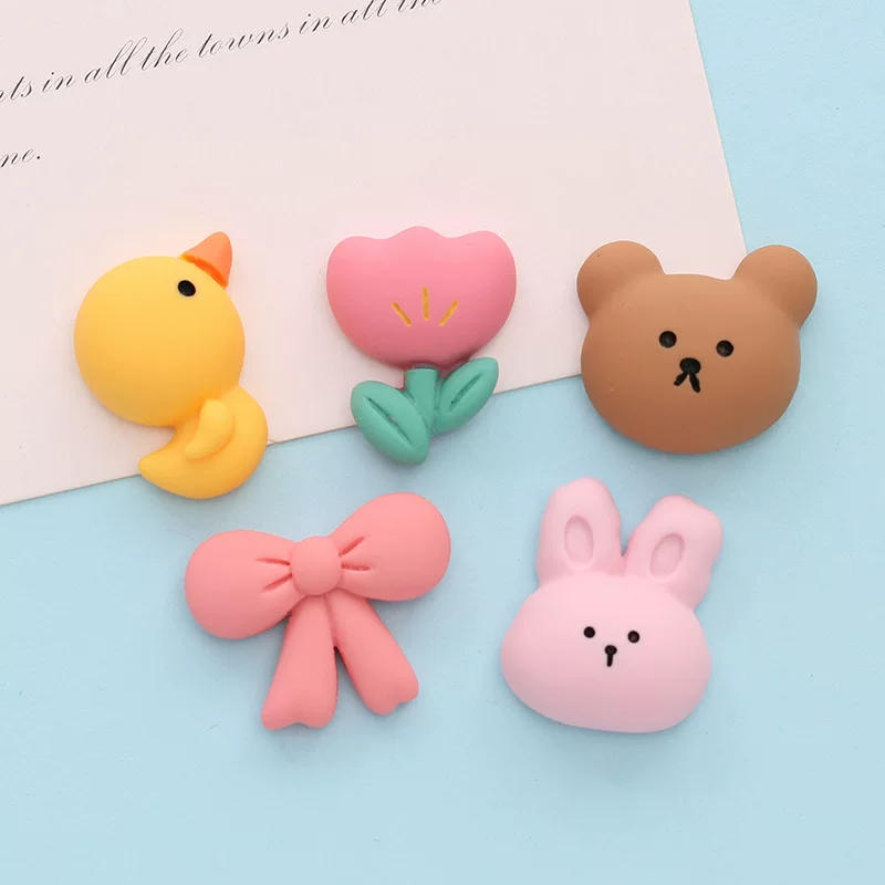 Cartoon cream phone case, accessory with accessories, materials set, purse, hairgrip, with little bears, handmade