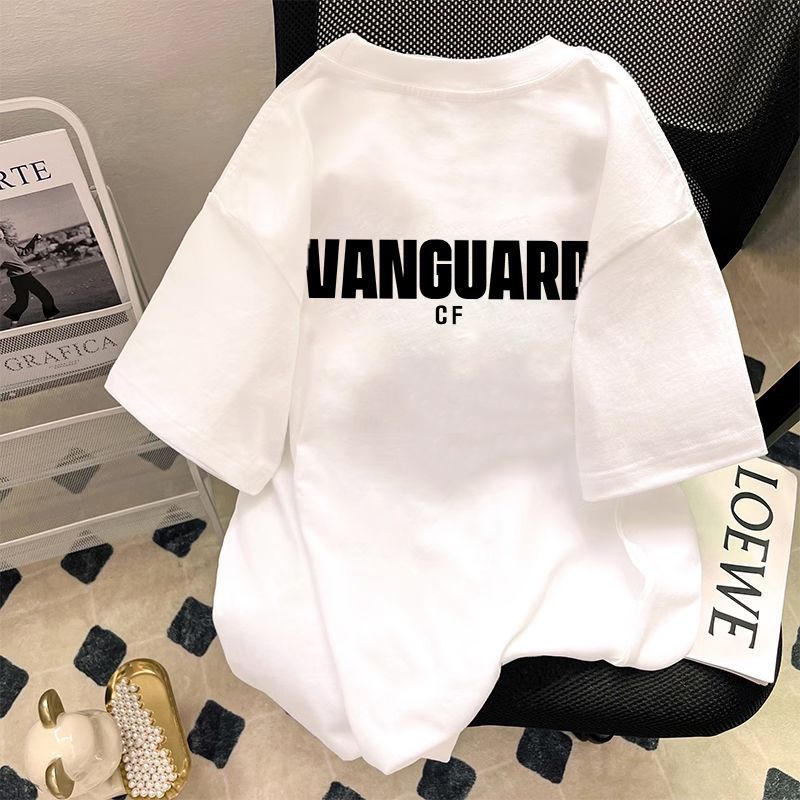 반팔-화이트-473#검은 글자 VANGUARD
