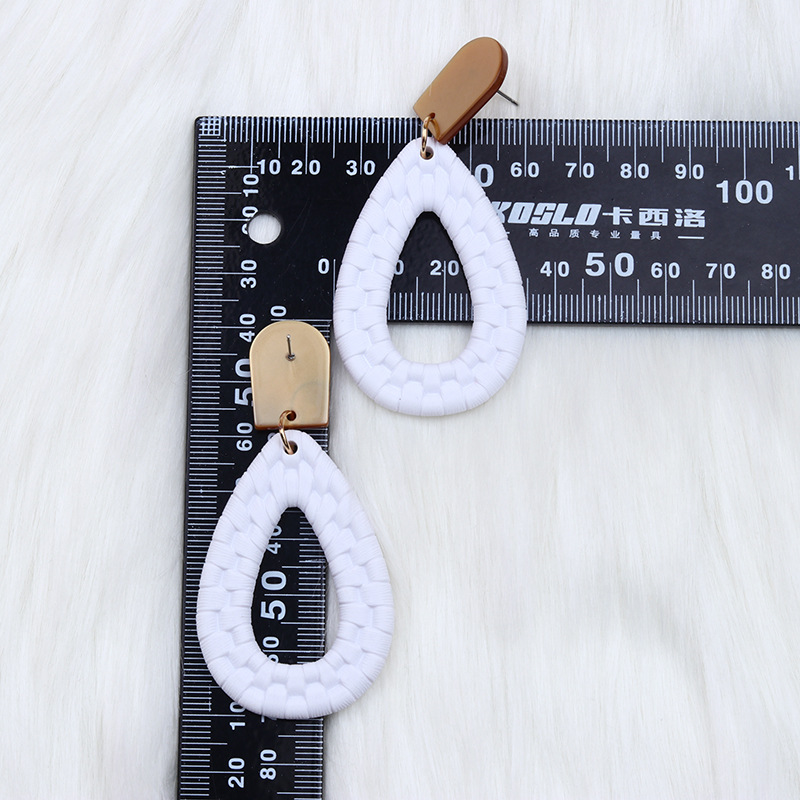Women'S Gender 1 Pair Simple Style Classic Style Water Droplets Spray Paint Hollow Out Arylic Drop Earrings