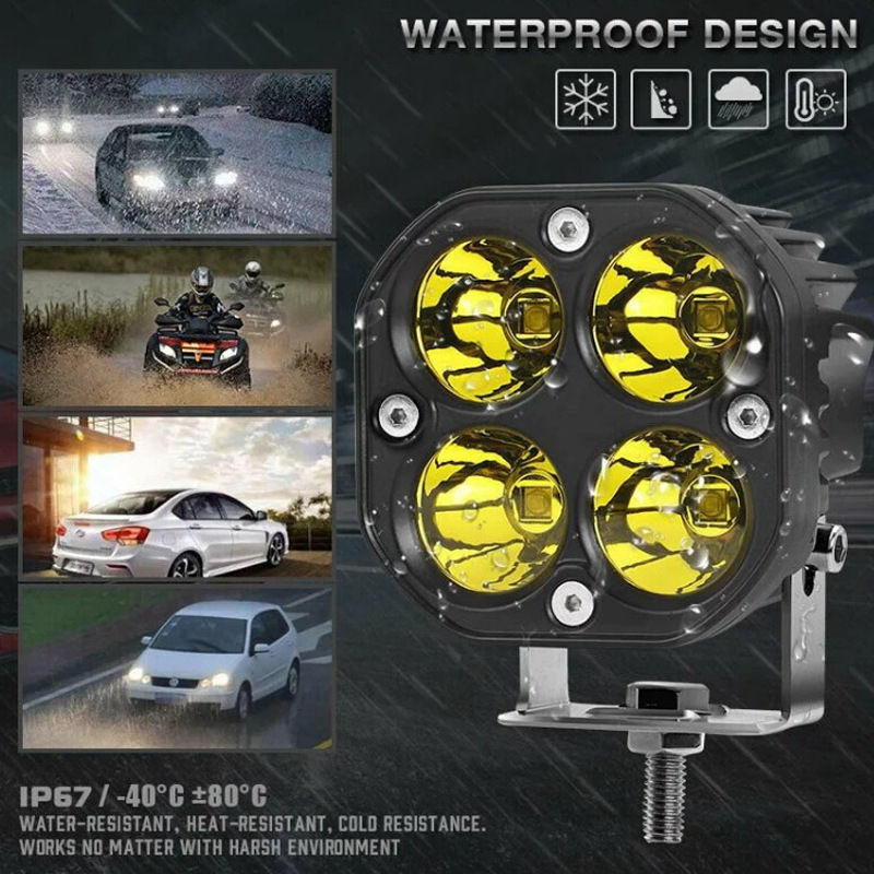 Car 3inch Led Work Light 4Led High-Brightness 40W Spotlight Modified Off-Road Vehicle Light Engineering Auxiliary Light
