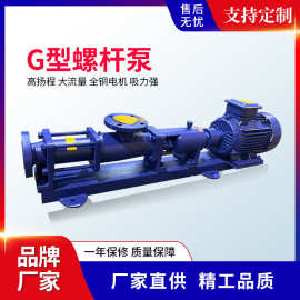 G型单级螺杆泵 G30化工泵 可配多种驱动电机污泥水泵 厂家直供