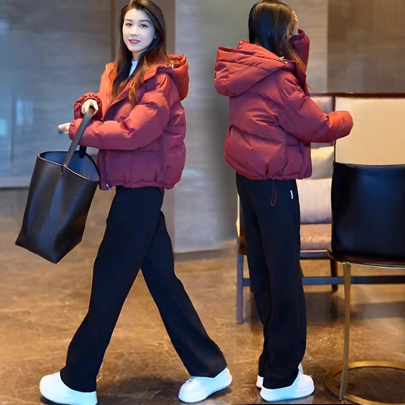 Trendy Loose Korean-Style Women's down Jacket 2025 Winter New Fashion Hooded Versatile Slimming White Duck down Short Coat