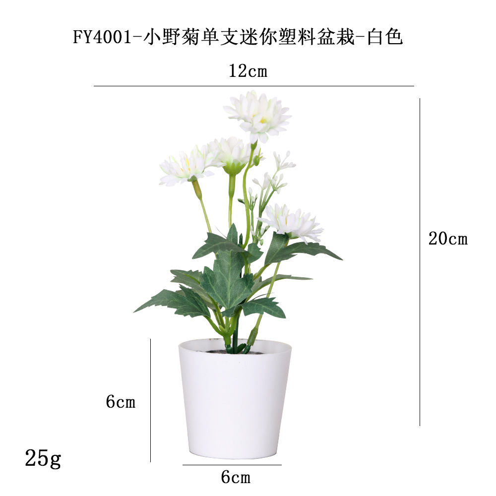 Más de 100 tipos de flores y plantas verdes artificiales, combinaciones de plantas artificiales en macetas de plástico, flores artificiales de gran venta transfronterizas, mini bonsáis artificiales, fuentes de suministro. image 35