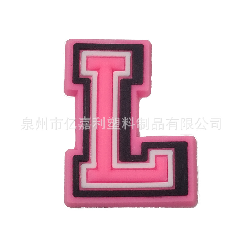 Rosa carta serie agujero zapatos Accesorios agujero zapatos DIY zapatos desmontables flor zapato hebilla al por mayor