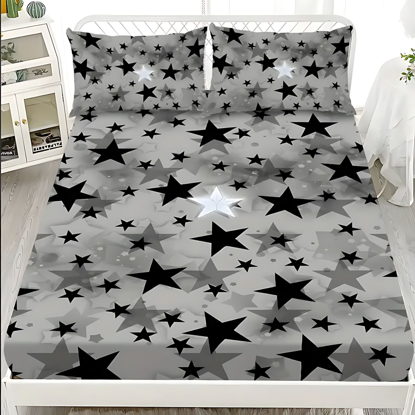 Estrellas grises negras