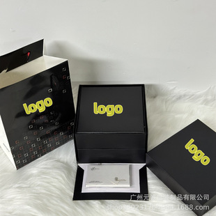 Watch Box, High-End Watch Box, Leather Full Set Packaging, Gift Bag, Instruction Box, Black Flip Box