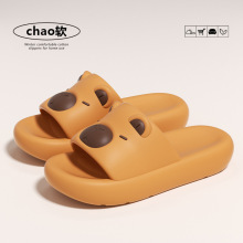 新款卡皮巴拉情侣拖鞋女夏季亲子居家外穿防滑洗澡卡通儿童凉拖男