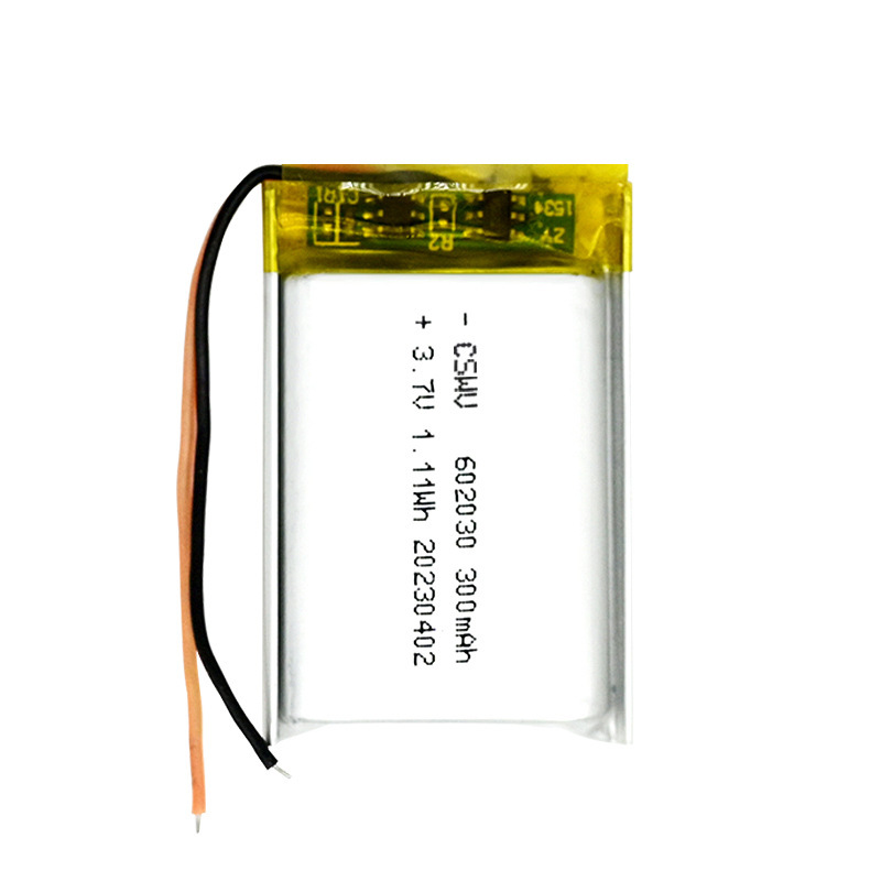 聚合物锂电池602030 300mAh3.7V UN38.3认证美容玩具仪蓝牙耳机芯|undefined