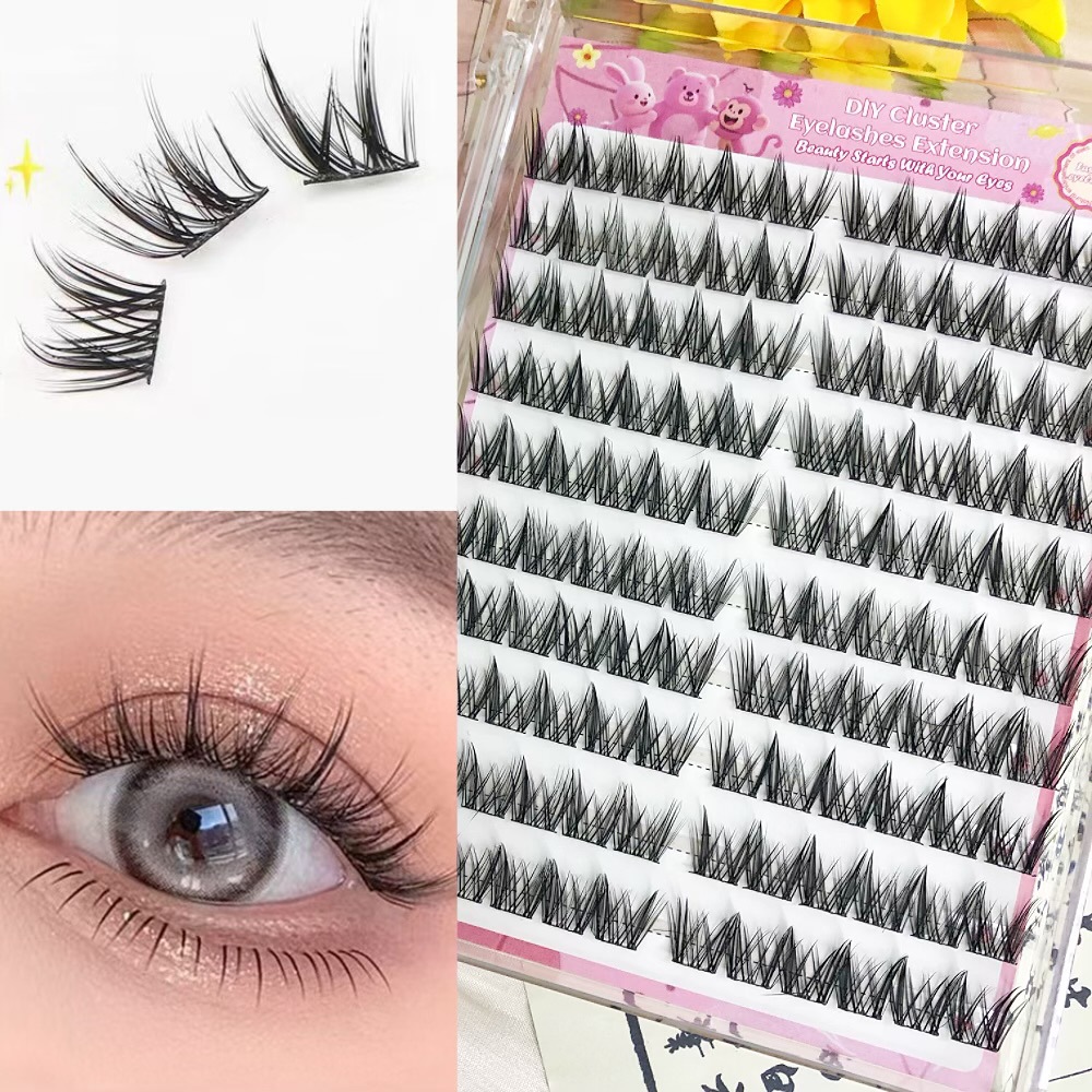 Transfronterizas pestañas falsas 30 - 100D comercio exterior caja de pestañas gruesas con pinzas de pegamento conjunto de pestañas falsas