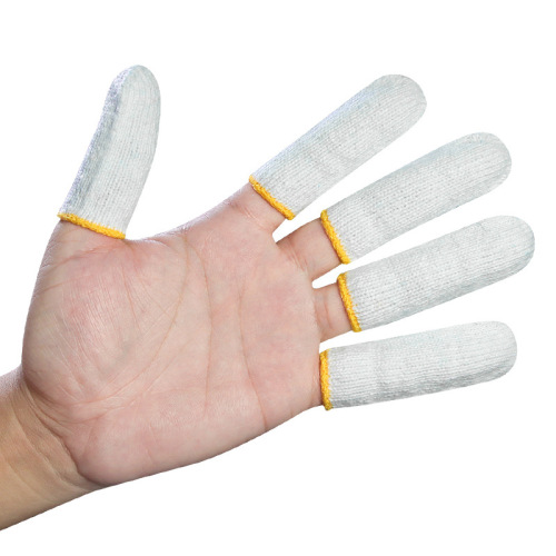Finger gloves with cotton thread for anti-slip and wear-resistant work protection, suitable for manual work, grinding and polishing, thick five-finger labor protective finger gloves