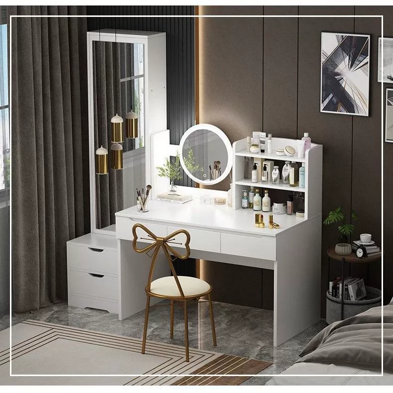 Модный туалетный столик INS для маленькой квартиры, новая модель 2025 года, туалетный столик для спальни, простой домашний скандинавский столик для макияжа