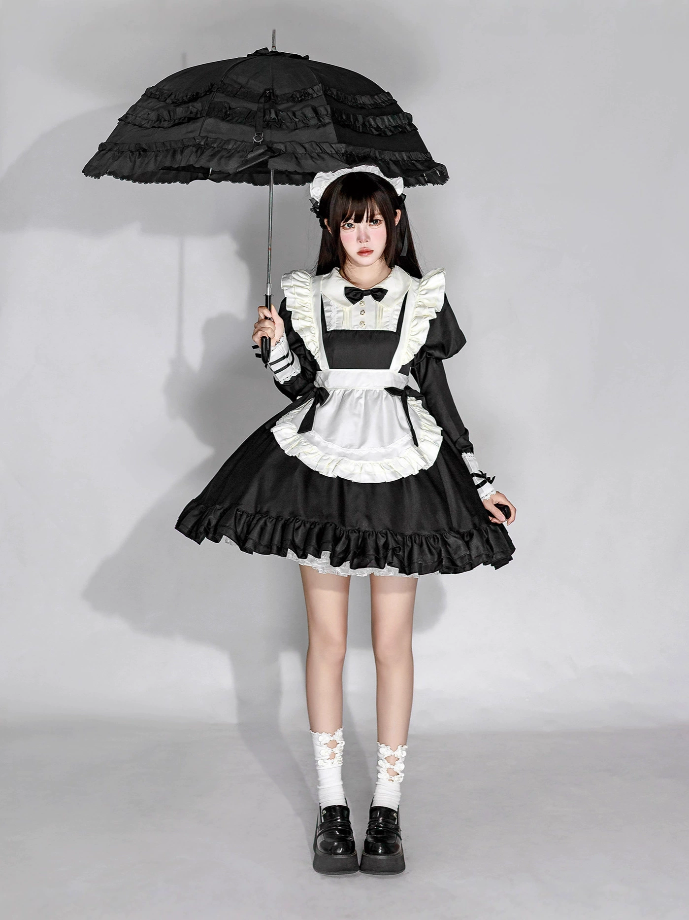 Японское кружевное платье, кофейный очаровательный боди, стиль Lolita
