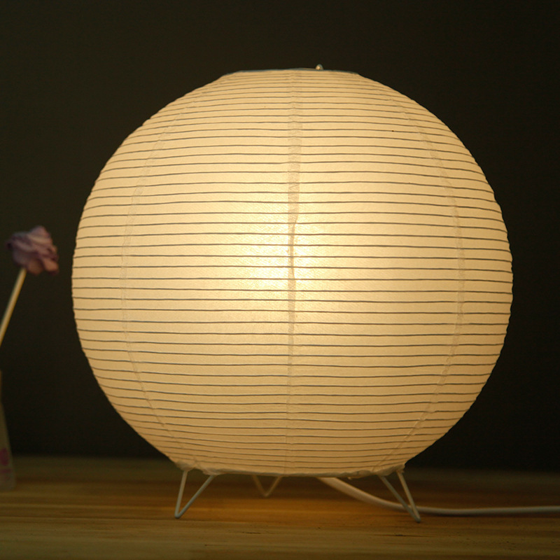 Nordic Minimalist Modern Creative Personalized Paper Lantern Table Lamp Export Factory Bedside Semi-Circular Lampshade Night Light
