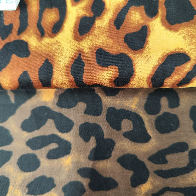 В наличии Леопардовый узор хлопок 133x56 Саржа стрейч реактивной печати ткань платье мода сумочка ткань