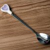 Ceramics heart shaped stainless steel, spoon for ice cream, ice cream