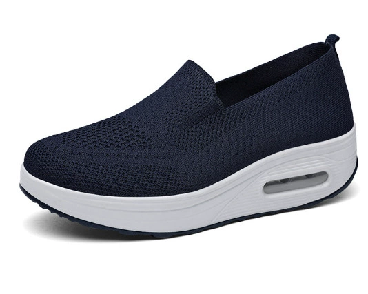 Красивые дышащие slip-on спортивные ботинки для женщин, повседневные джемповые кроссовки, большой размер
