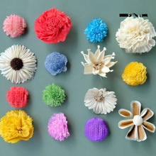 圣诞材料包通花头星菊花头手工花环相框画团扇DIY配材