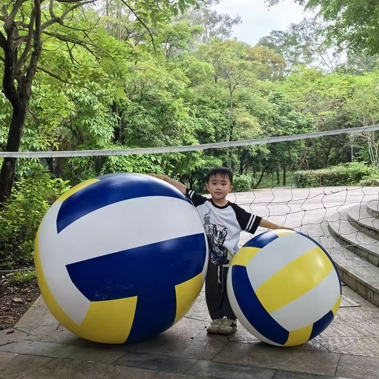 Inflatable Large Volleyball College Student Lawn Toy Parent-Child Interactive Props Water Beach Ball Giant Oversized Football