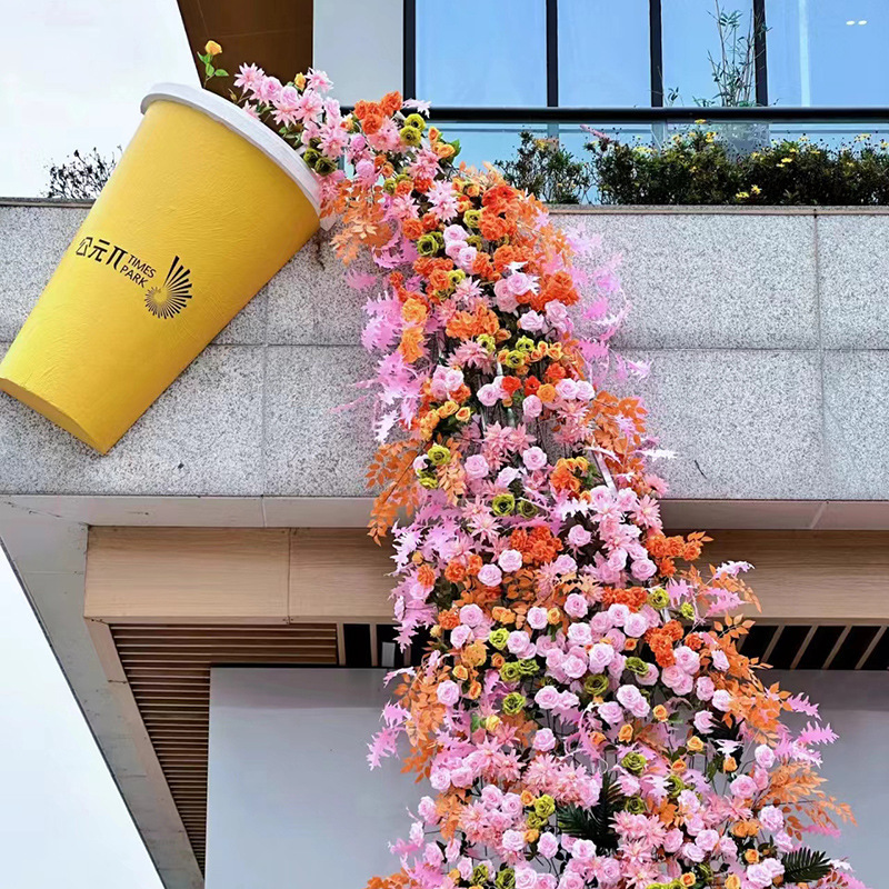 ネットレッドクリエイティブコーヒーカップミルクティーカップ花海模型店の入り口で写真を撮る装飾品は彫刻をカスタマイズできる|undefined
