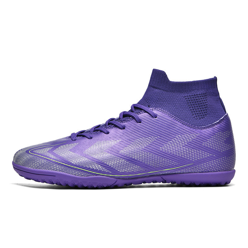 Zapatos de Fútbol de Caña Alta TF de Caucho Ligero para Césped Artificial y Tierra Dura