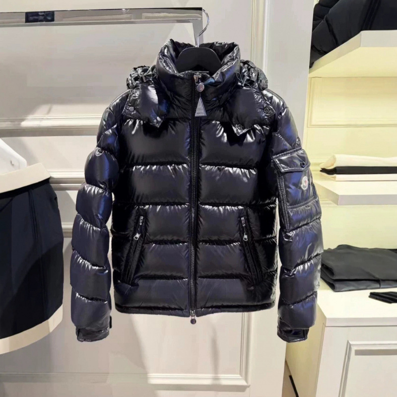Cross-Border High-Quality Moncler Maya Glossy down Jacket for Men and Women, Casual Warm Classic Goose down Hooded down Jacket
