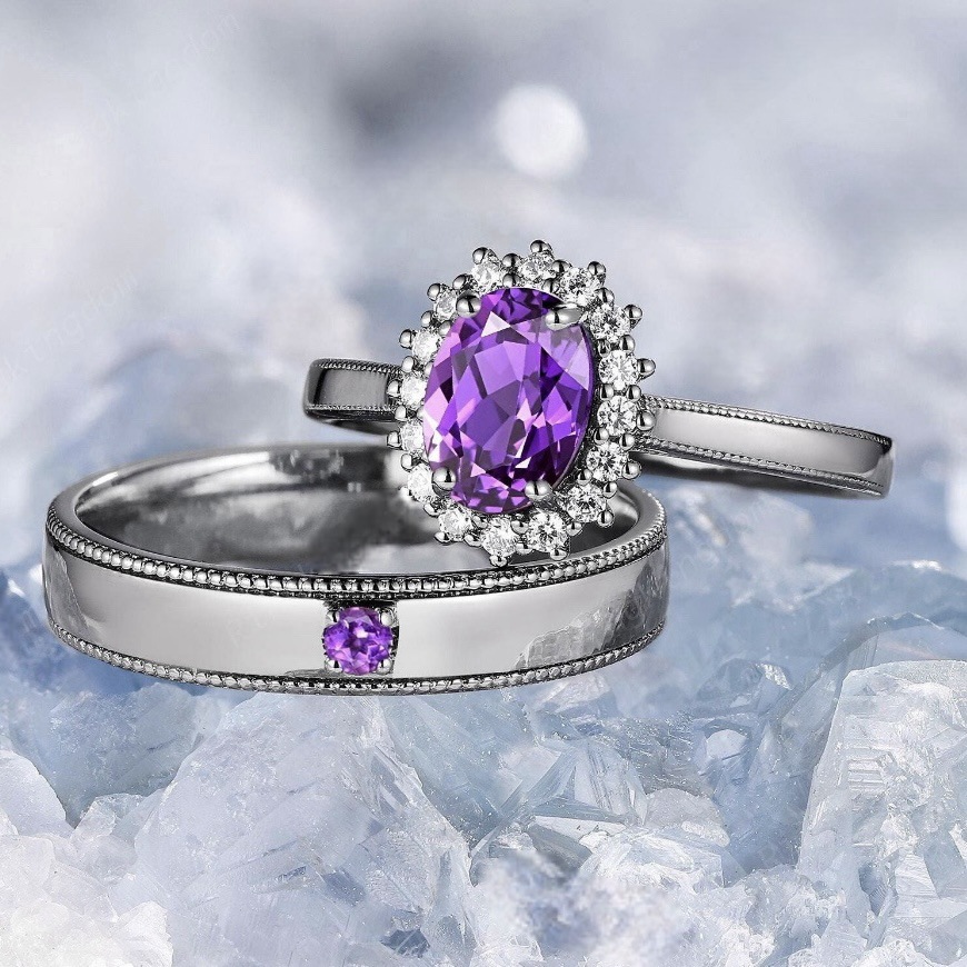 Super-complex ins creative fashion couple pair ring plating gun black ring set ring European and American men's and women's wedding ring manufacturers