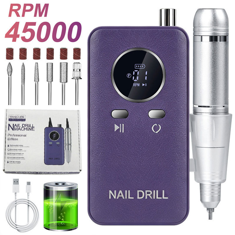 Torno Eléctrico para Uñas Portátil Recargable para Manicura image 70