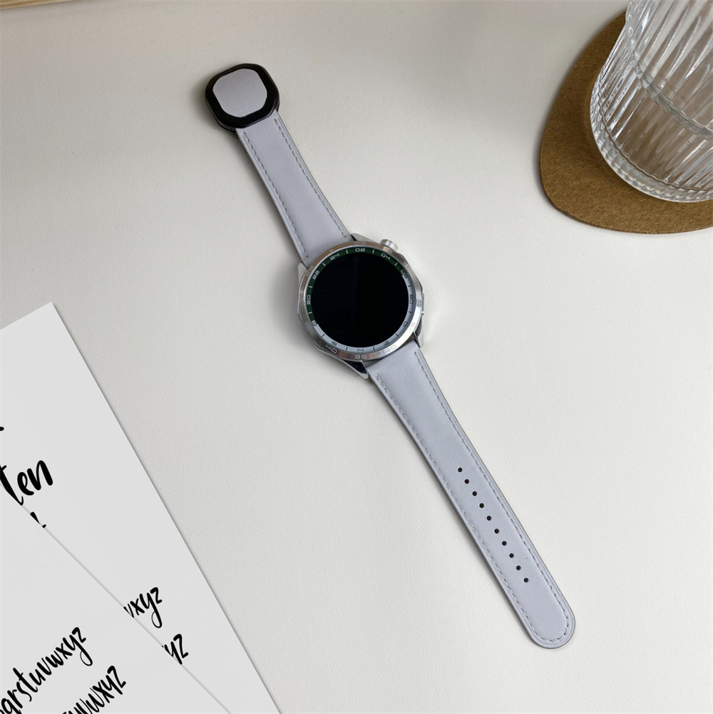 Sobib Samsungi ja Huawei moodsa stiiliga kellarihmadele, 20 mm ja 22 mm, Nautiluse magnetilise kokkupandava pandlaga nahast kellarihmadele._voghion.com