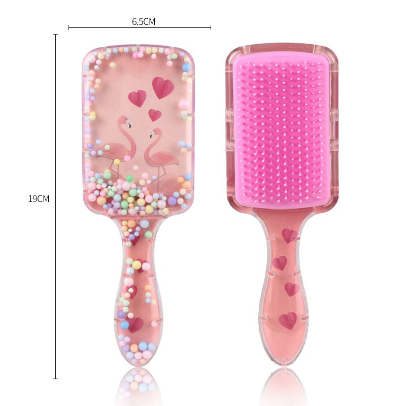 Pein de dibujos animados transfronterizos personalizados cuadrados portátiles impresión transparente arco iris masaje fluido bolsa de aire estudiante