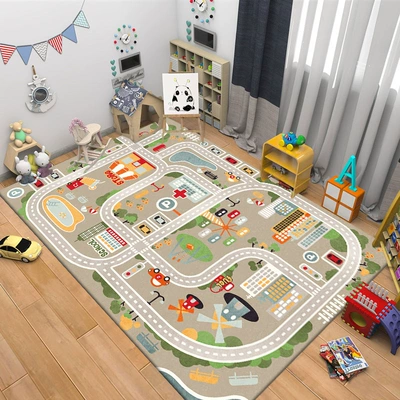 Game Floor Mat Parking Lot, Avtomobil döşəmə paspasları - qybr-15356-80x120cm-crystal-velvet