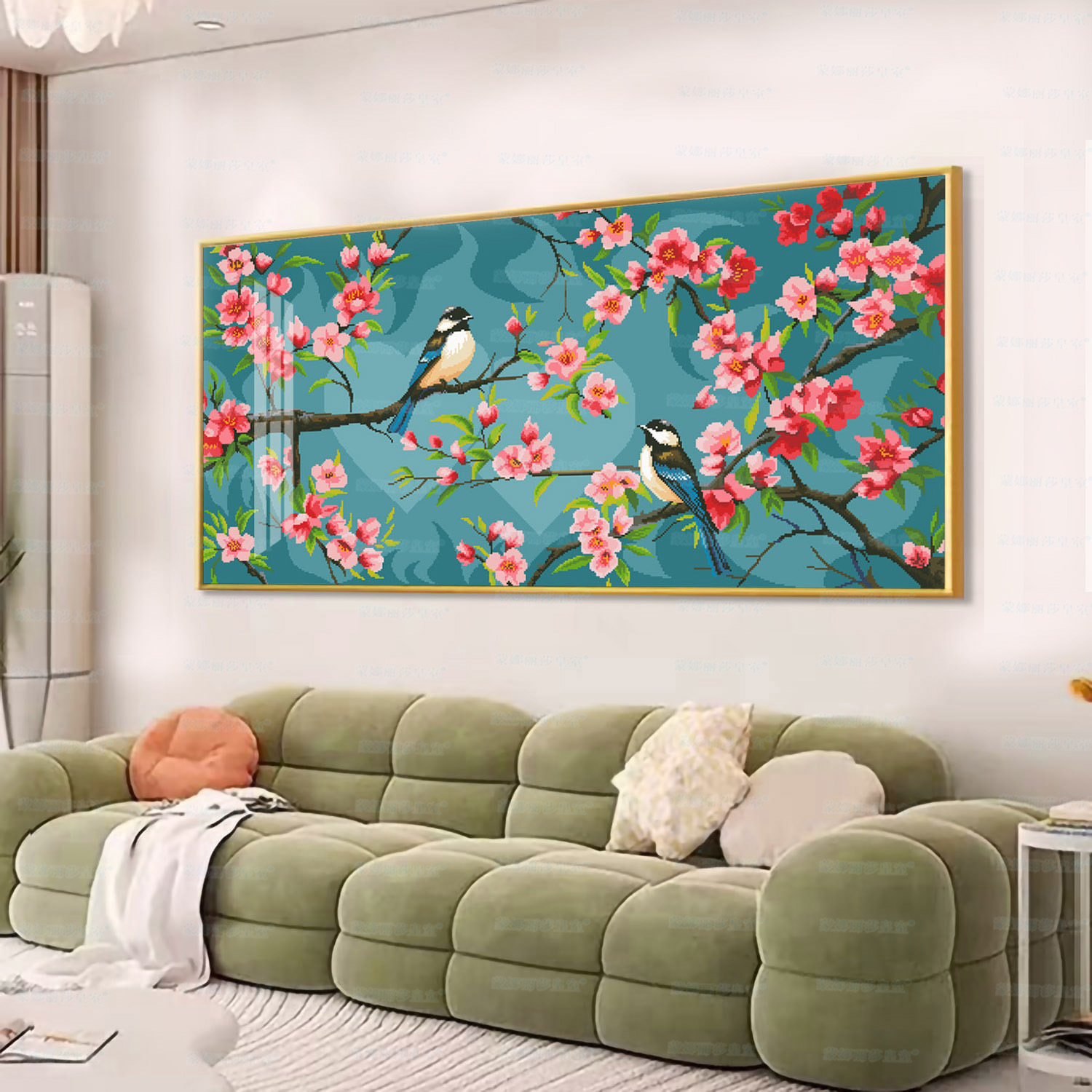 Monalisa real Cruz puntada hacia arriba versión 2 nueva flor simple pintura decorativa bordado hecho a mano image 3