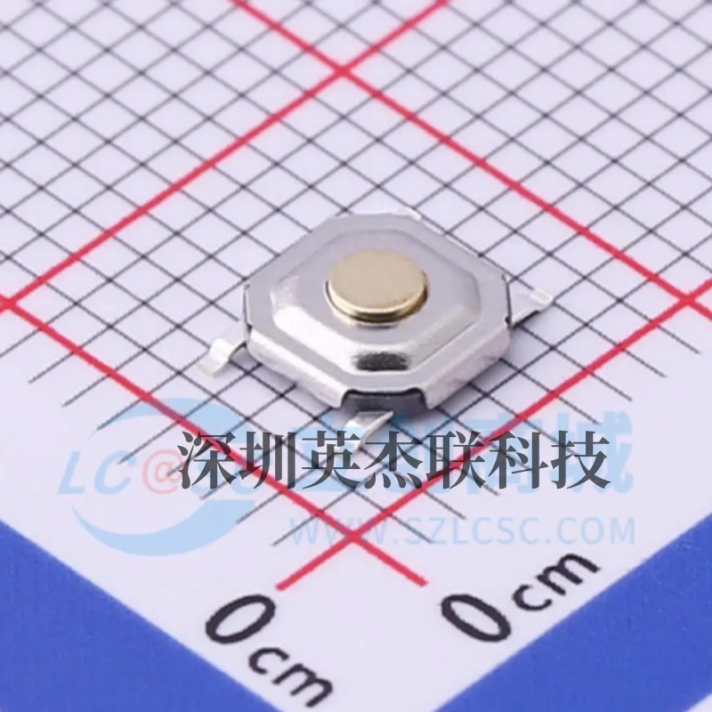 TS-1087S-AR01516 轻触开关 立贴5.1*5.1*1.5mm 单刀单掷圆形按钮