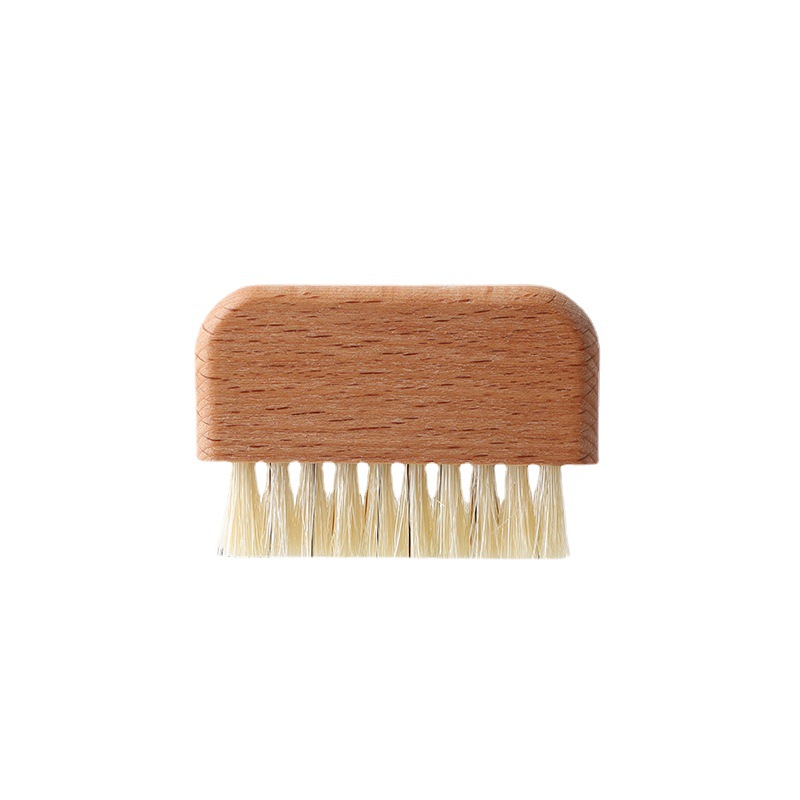 Cepillo para uñas de madera maciza con cerdas de jabalí puro para limpiar huecos, lavarse las manos, limpiar teclados y otras áreas difíciles de alcanzar.
