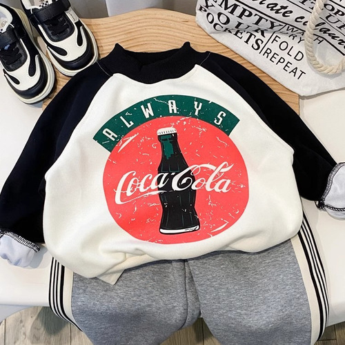 Children's clothing, boys' autumn medium-sized Korean-style stylish printed loose cool trendy outerwear top