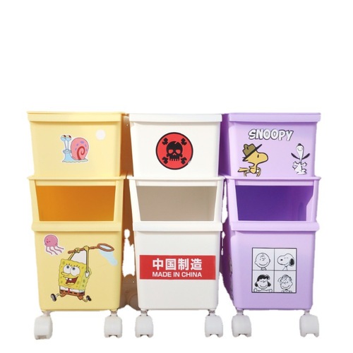 Stackable storage box storage cat snack bucket cartoon storage box toy Spongebob sticker pet stroller
