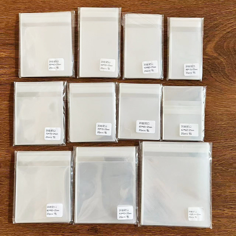 Bolsa de sellado autoadhesiva de barra transparente PP bolsa de sellado automático engrosada con láser bolsa de barra protectora de flash transparente con indentación