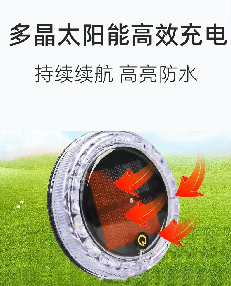 Touch-Type Car Solar Strobe Light, Multi-Mode Solar Anti-Rear Collision Light, Parking Safety Warning Side Light