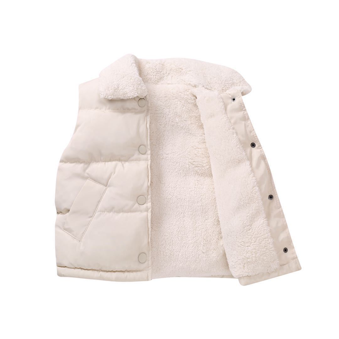 Chaleco de algodón para niños con forro polar para niños y niñas Chaleco de ropa exterior para niños mediano y grandes chaleco protector para niños Otoño e Invierno Nuevo