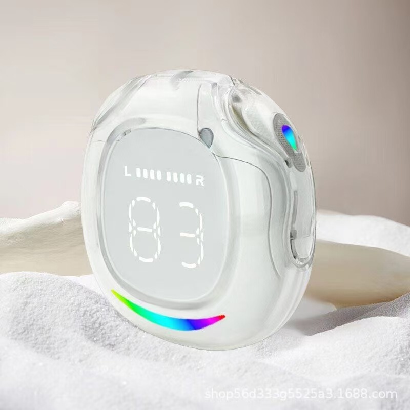 Source Factory HK9 シンプルなバイノーラル透明デジタル ディスプレイ ワイヤレス Bluetooth ヘッドセット新しいインイヤー ノイズ リダクション長いバッテリー寿命|undefined