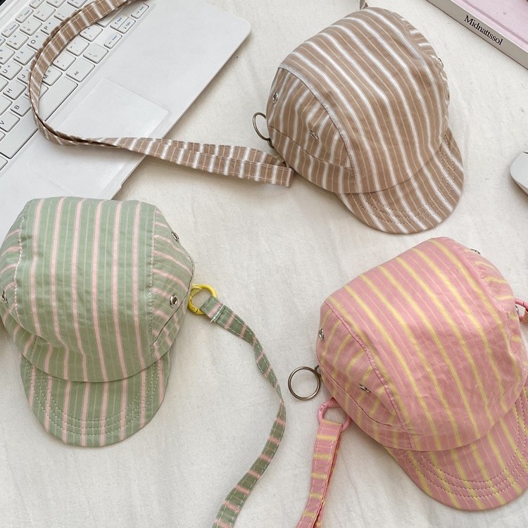 51071 复古条纹帽子款斜挎休闲女包秋季新款杂物化妆品整理小包