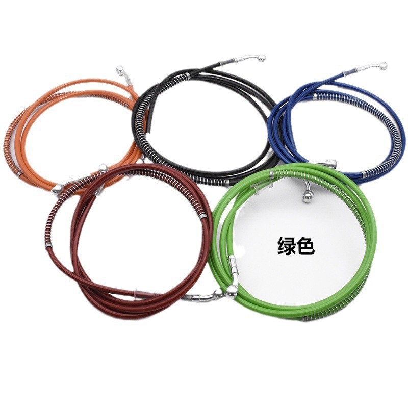 Motocicleta de carretera modificada tubo de aceite de freno de cilindro pedal tubo de aceite de freno de color 10M delantero y trasero tubo de acero de freno de aceite