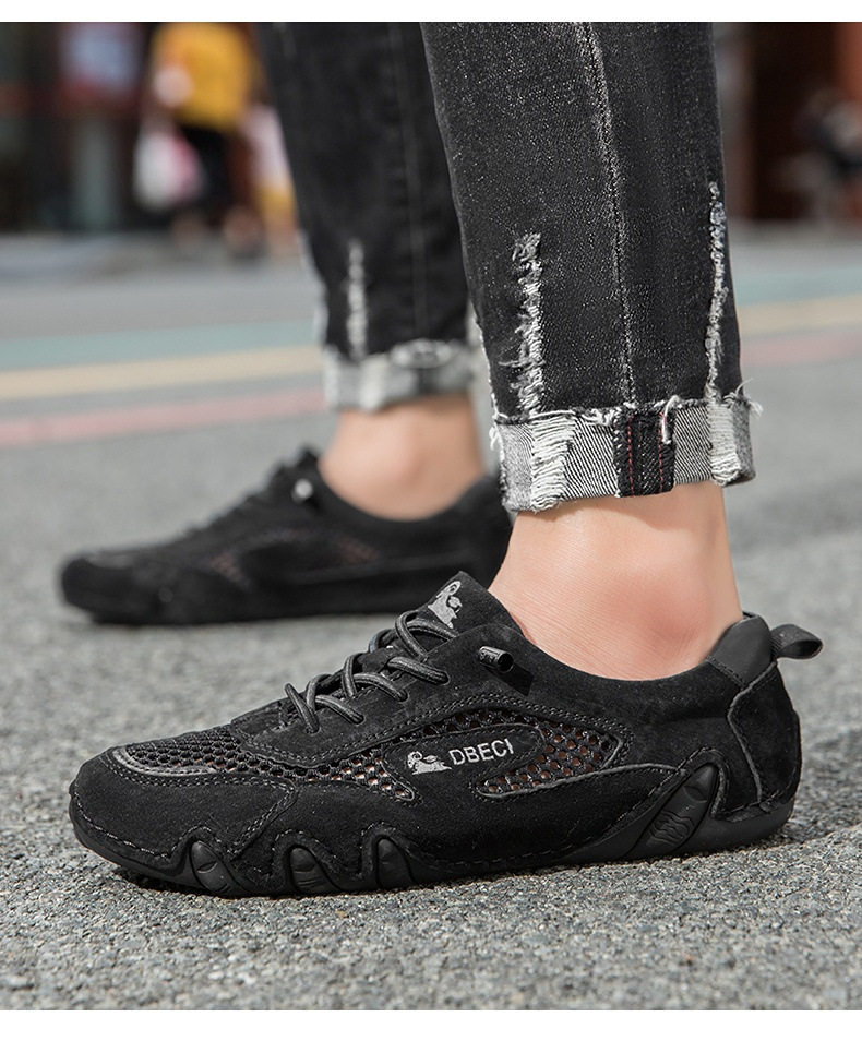 Giày thể thao unisex cỡ lớn thoáng khí lưới mùa hè, đế bằng — 661 Màu đen, 661 màu cát, 661 màu hồng, 661 màu nâu chi tiết 30