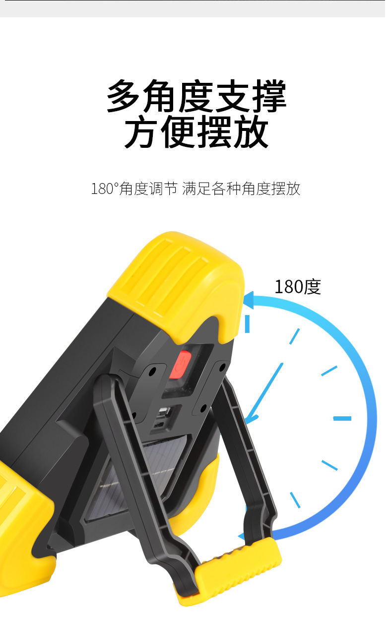 Car Tripod Warning Sign, Vehicle Warning Sign, Annual Inspection Passable, with Lighting, USB Charging Port, Three-In-One