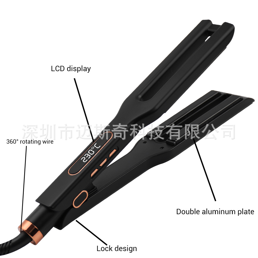 2021新款 4 PTC 加热器双效直发器专业快速电动直发 LED 数码