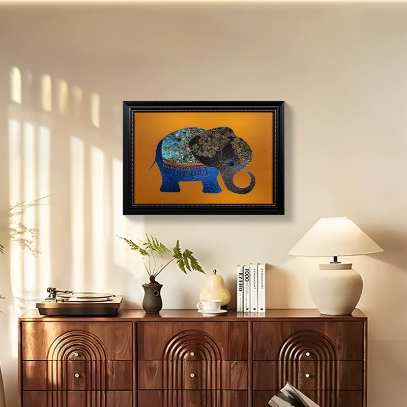 Домашняя гостиная со слоном, декоративная живопись, креативная картина для ТВ-шкафа, спальня, диван, фон, настенная живопись со слоном 4868