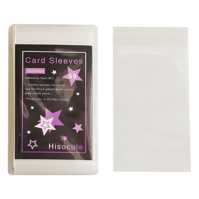 Student's 3-inch small card flat pocket 20 Silk high-pass card Film Album small card self-sealing protective bag for women