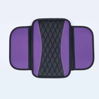 Mat, Two-Color Simple Anti-Dirt Wear-Resistant | Armrest box pad - double-spell-storage-bag-black-purple
