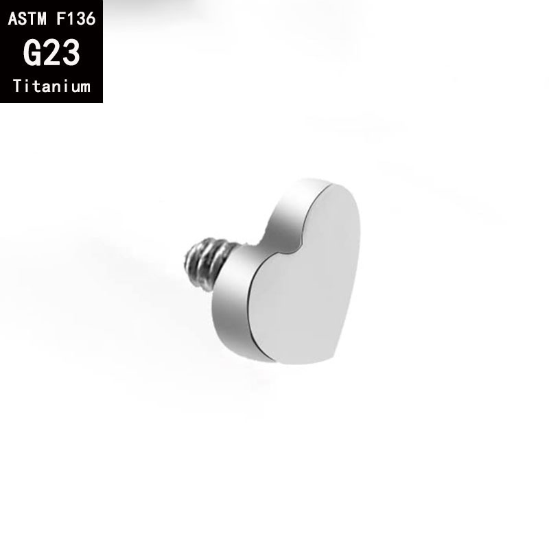 G23 Titanium Moon Stars Love Lightning Cross Fine Polishing Externally Threaded Body Piercing Accessory detail image 13