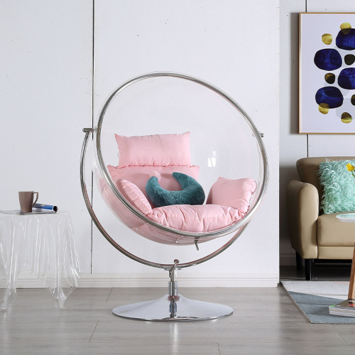 Social media trendy transparent bubble swing chair hemisphere hammock swing indoor outdoor balcony courtyard glass space chair
